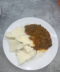 Ugali with ndengu